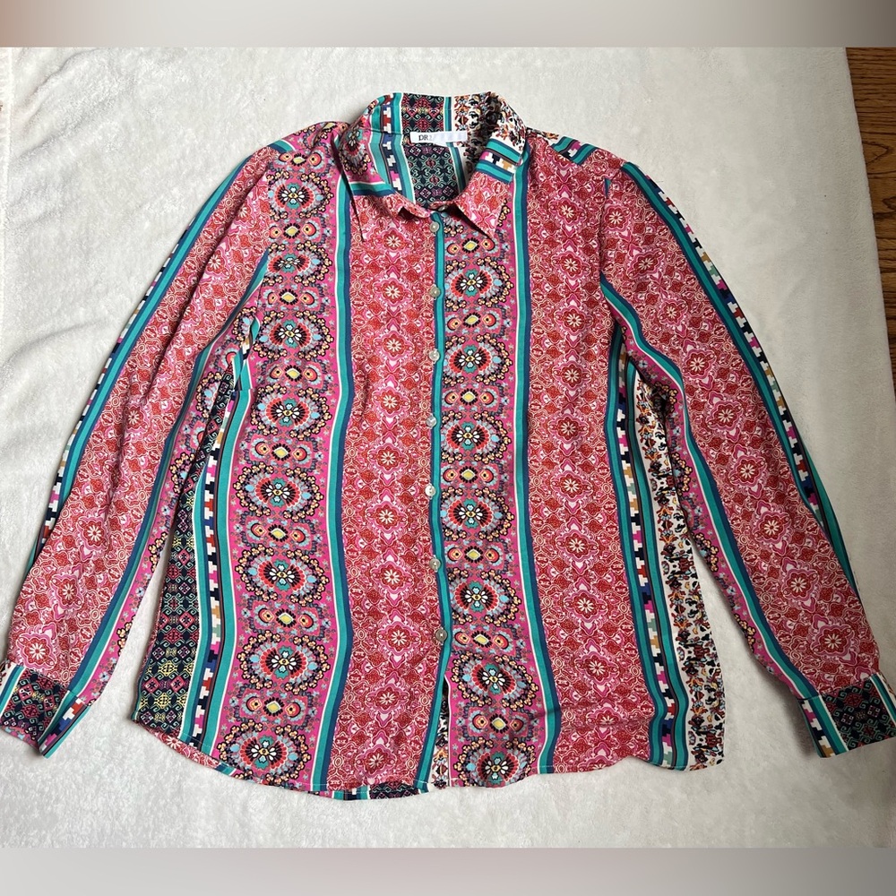 Print button down shirt ps